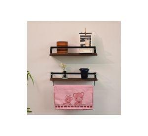 Repisas Flotantes De Madera Modernas Kit X2 Colores