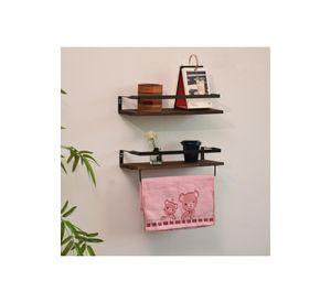 Repisas Flotantes De Madera Modernas Kit X2 Colores