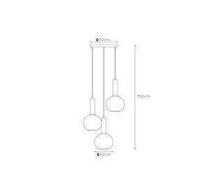 LAMPARA COLGANTE MARIUS NEGRO Ø 48,5 CM - 3XE27