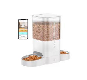 Dispensador Automático Comida Gato Wifi Doble Plato 5L
