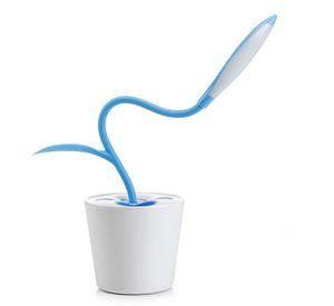 LAMPARA DE SOBREMESA PLANTA CELESTE LED USB 1X3W