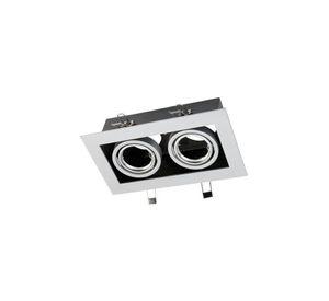 Foco Empotrado Rectangular Basculante Gris