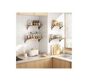 Repisas Flotantes de Madera Multipropósito Kit 4 Café