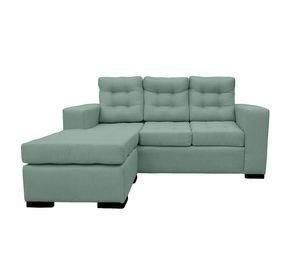 Seccional Antu Chenille Tipo Lino Verde 3 Cuerpos