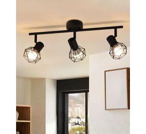 Lámpara Techo 3 Focos Orientables Decorativa Pared Jhn