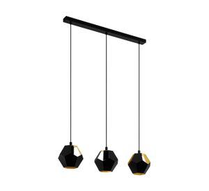 Lámpara Colgante Rasigures acero Negro 3X28W IP20, E27 cod.39634