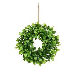 Set de 2 Corona Artificial Puerta Decorativa Eucalipto Jhn