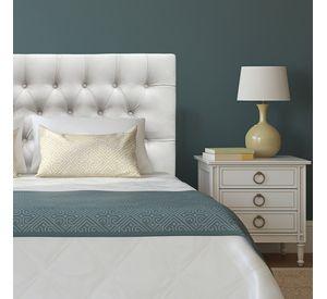 Respaldo de Cama Capitoné Premium Felpa Crema - King