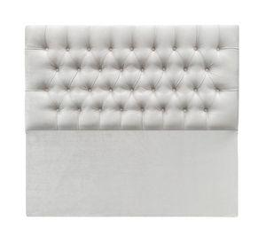 Respaldo de Cama Capitoné Premium Felpa Crema - King