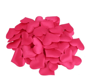 Pétalos corazón tela rojo 100 uds 3 cm
