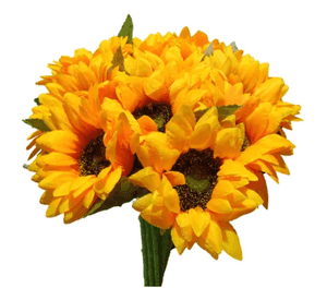 Ramos girasol artificiales 12 uds decorativos