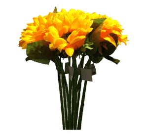 Ramos girasol artificiales 12 uds decorativos