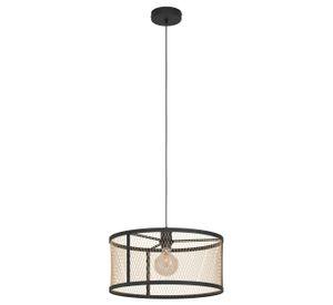 Lámpara Colgante Dellow acero Negro 1X40W, IP20, E27 cod.43604