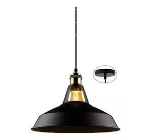 Lampara Colgante Retro Campana Aluminio Soquetee27+ampolleta