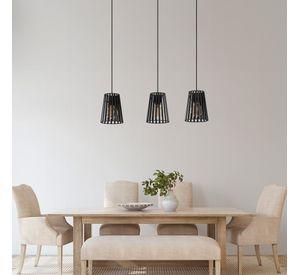 Lámpara Colgante Bogota Acero Negro 3X40W IP20, E27 cod.390003