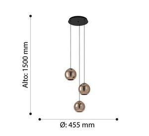 Lámpara Colgante E27 Cordoba Negro Cod390094