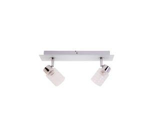 Barra Sobrepuesta Cebra Vidrio Deco 2 Luces