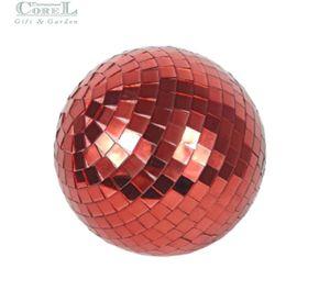 Bola De Espejo Navideña  Roja 20cm