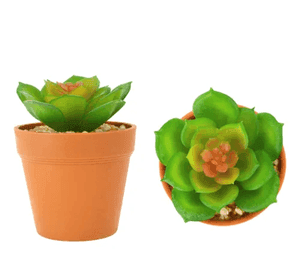 Mini planta artificial macetero plástico 12 cm