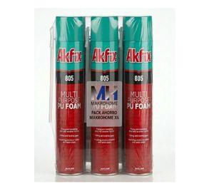 Pack 6 Espuma Poliuretano Akfix 805 750ml Manual Multiuso