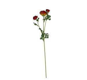 Renúnculo Rojo 73cm Artificial | Estilo Natural para Interiores y Vitrinas