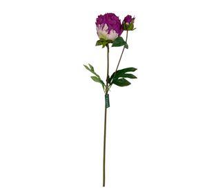 Peonía Cerrada Fucsia 57cm Artificial | Estilo Natural para Interiores y Vitrinas