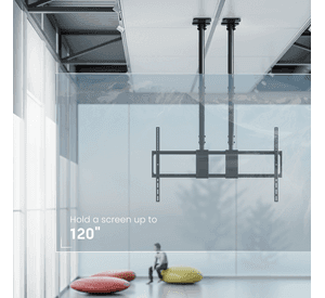 Soporte para TV Grande de Alta carga para Techo 60" a 120" 120kg  Doble Tubo  SBRP15610L Brasforma