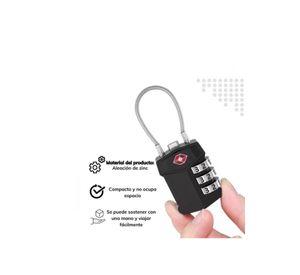 Candado de seguridad con cable de acero y clave de 3 dígi...