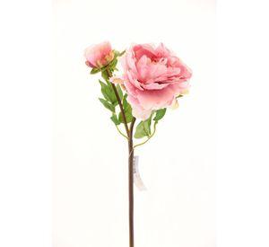 Flor Decorativa Corel Peonia Con Boton Rosa 54cm