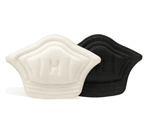 Par De Almohadillas Protector Talón,tamaño Ajustable Blanco Y Negro