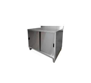 MESON MURAL ACERO INOXIDABLE PUERTAS CORREDERAS 120 CM