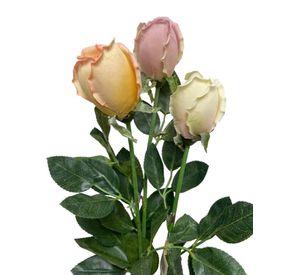 Rosa Crema 75cm Artificial | Estilo Natural para Interiores y Vitrinas