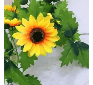 Girasol guirnalda artificial 2 m decoración