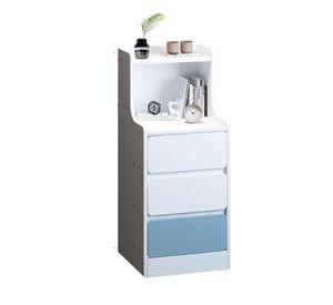 Velador Angosto Con Cajones Homer Design 30x34x87cm Blanco