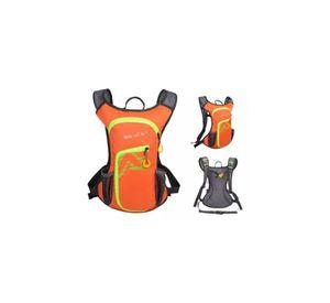 Mochila outdoor trekking + bolsa de agua color naranja