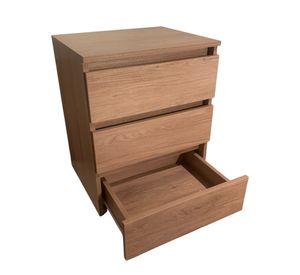 SET 2 VELADORES DORMITORIO CALVARI 3 CAJONES MADERA