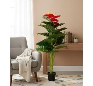 Planta Artificial Anturio Exuberante Adorno Hogar Jhn