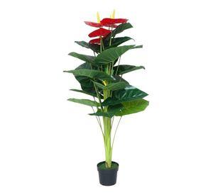 Planta Artificial Anturio Exuberante Adorno Hogar Jhn