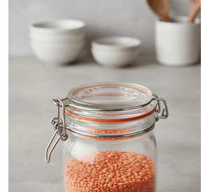Frasco De Vidrio Hermetico 1400ml Con Tapa Multiuso