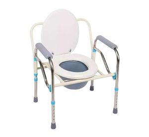 Baño Inodoro W.c Portátil Plegable Silla Ducha Color Blanco