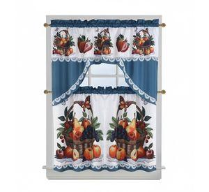 CORTINA  DE COCINA SETS DE 3 PIEZAS HERMOSOS DISEÑOS DECORATIVOS  TFI