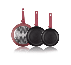 Set de sartenes Marmicoc Spring Granate de 18 20 24 cm