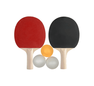 Raquetas De Madera Cubierta De Goma  Mas 3 Pelotas Hamelin