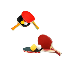 Raquetas De Madera Cubierta De Goma  Mas 3 Pelotas Hamelin