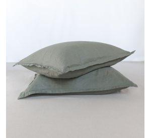 Funda Almohada Lino Lyra - Khaki / 50x70