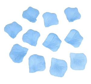 Pétalos flores artificiales manualidades azul claro