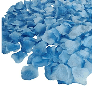 Pétalos flores artificiales manualidades azul claro
