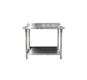 MESÓN CON RESPALDO ACERO INOX 150 X 70 X 85