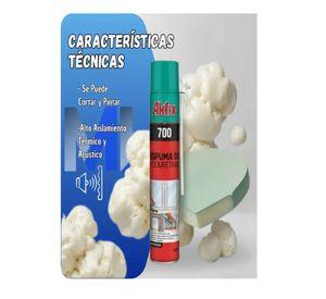 Caja 12 Unid Sellador Espuma Poliuretano Akfix 700 Aislante