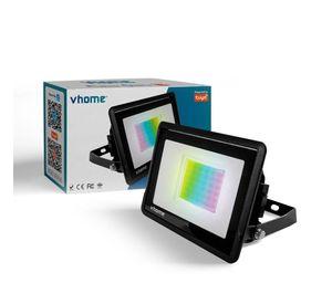 Foco Proyector Wifi RGB Vhome V2000 24W Para Exterior Compatible con Alexa Google